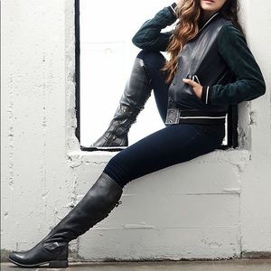 Frye Black Leather Riding Boot